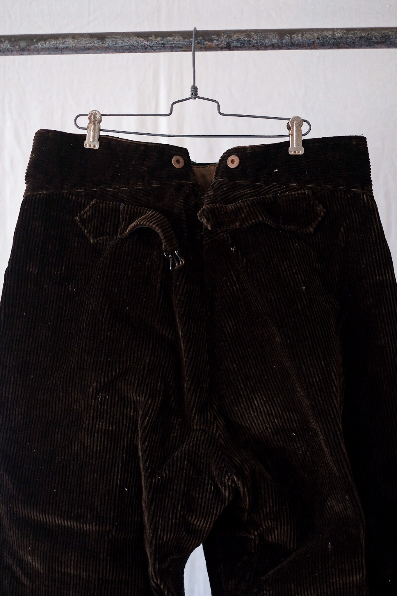 [~ 30's] กางเกงผ้าลูกฟูกสีน้ำตาลวินเทจวินเทจ