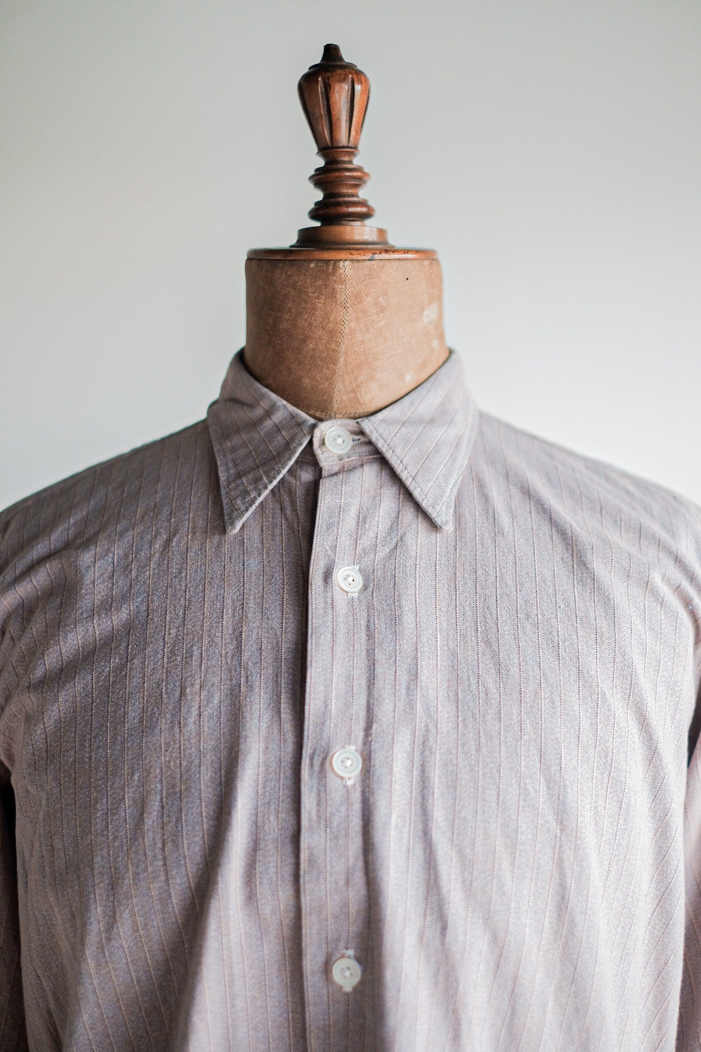 【~40's】French Vintage Grandpa Shirt "Dead stock"