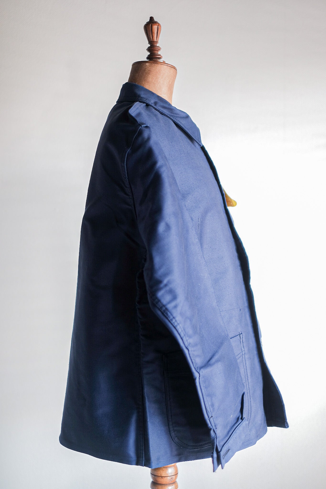 ［~50's］French Vintage Blue Moleskin Work Jacket "Le Mont St. Michel" "Dead Stock"