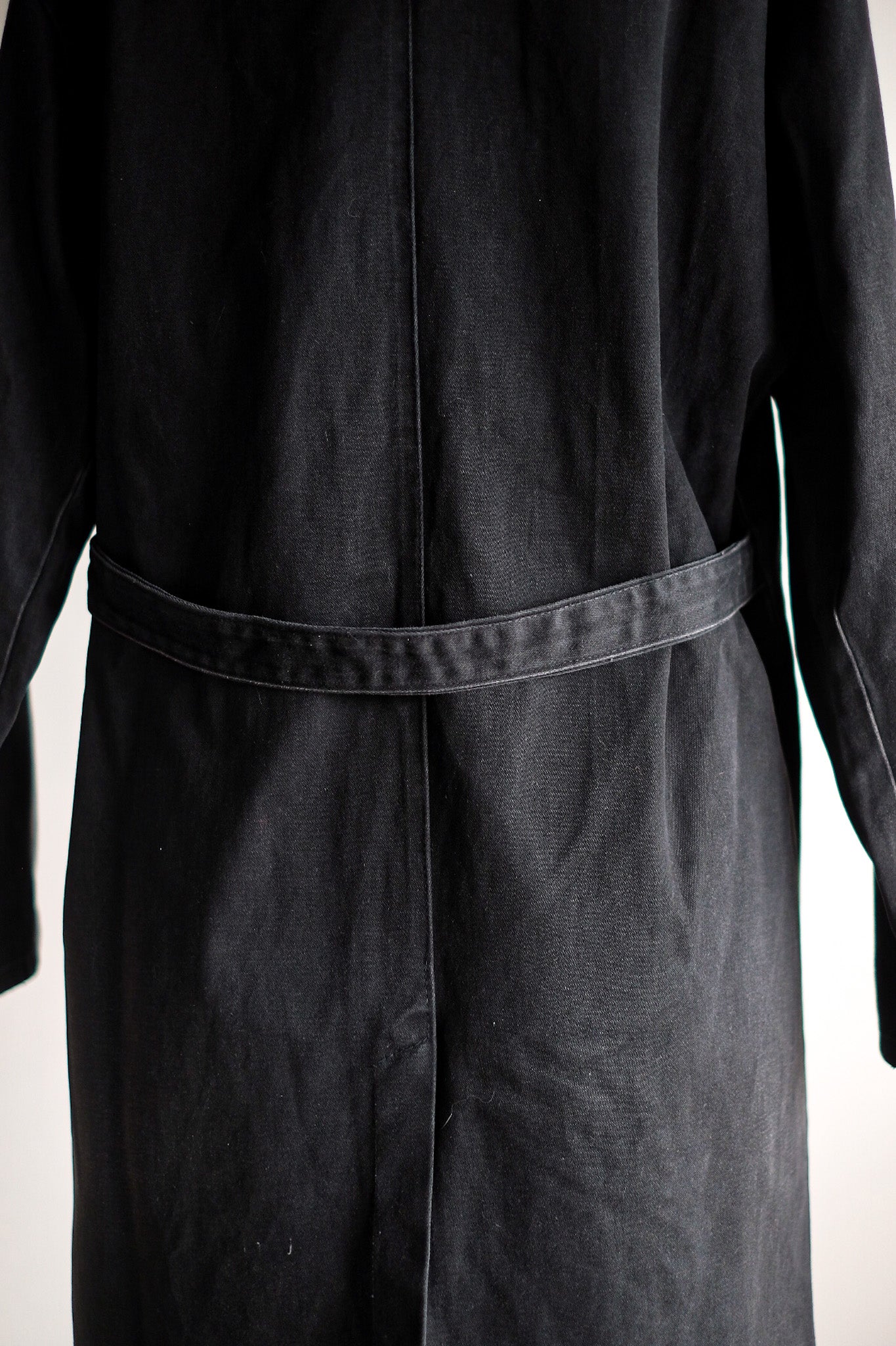 [~ 50's] French Vintage Black Moleskin Work Coat