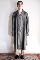 [~ 40's] French Vintage Salt & Pepper Cotton HBT ทำงานเสื้อโค้ท Chith Chin Strap "Dead Stock"