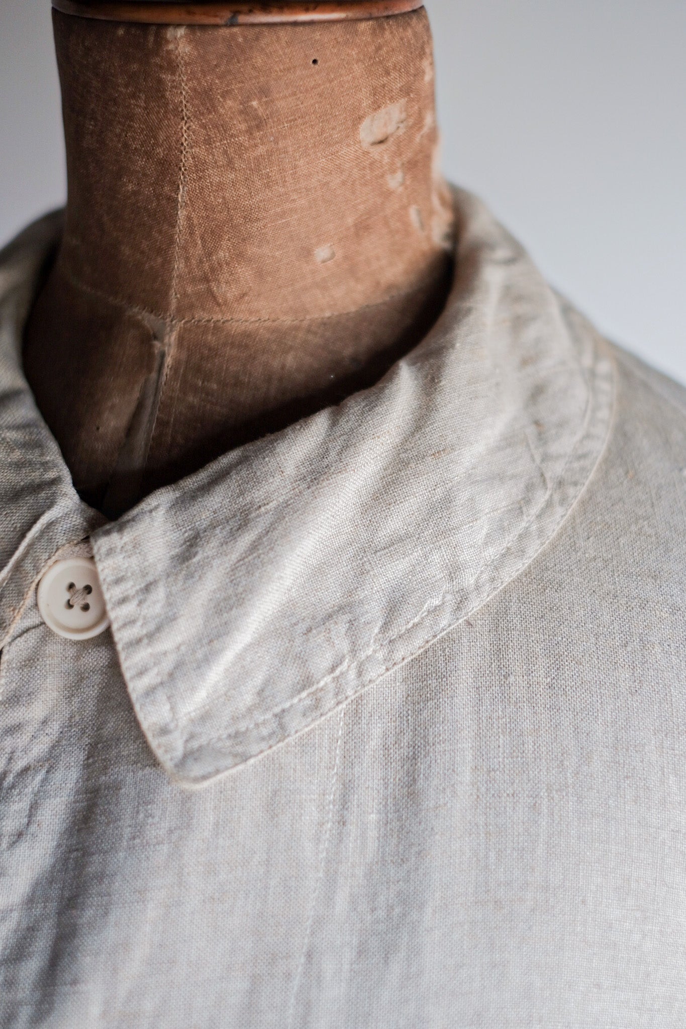 ［~30's］French Vintage Linen Work Coat