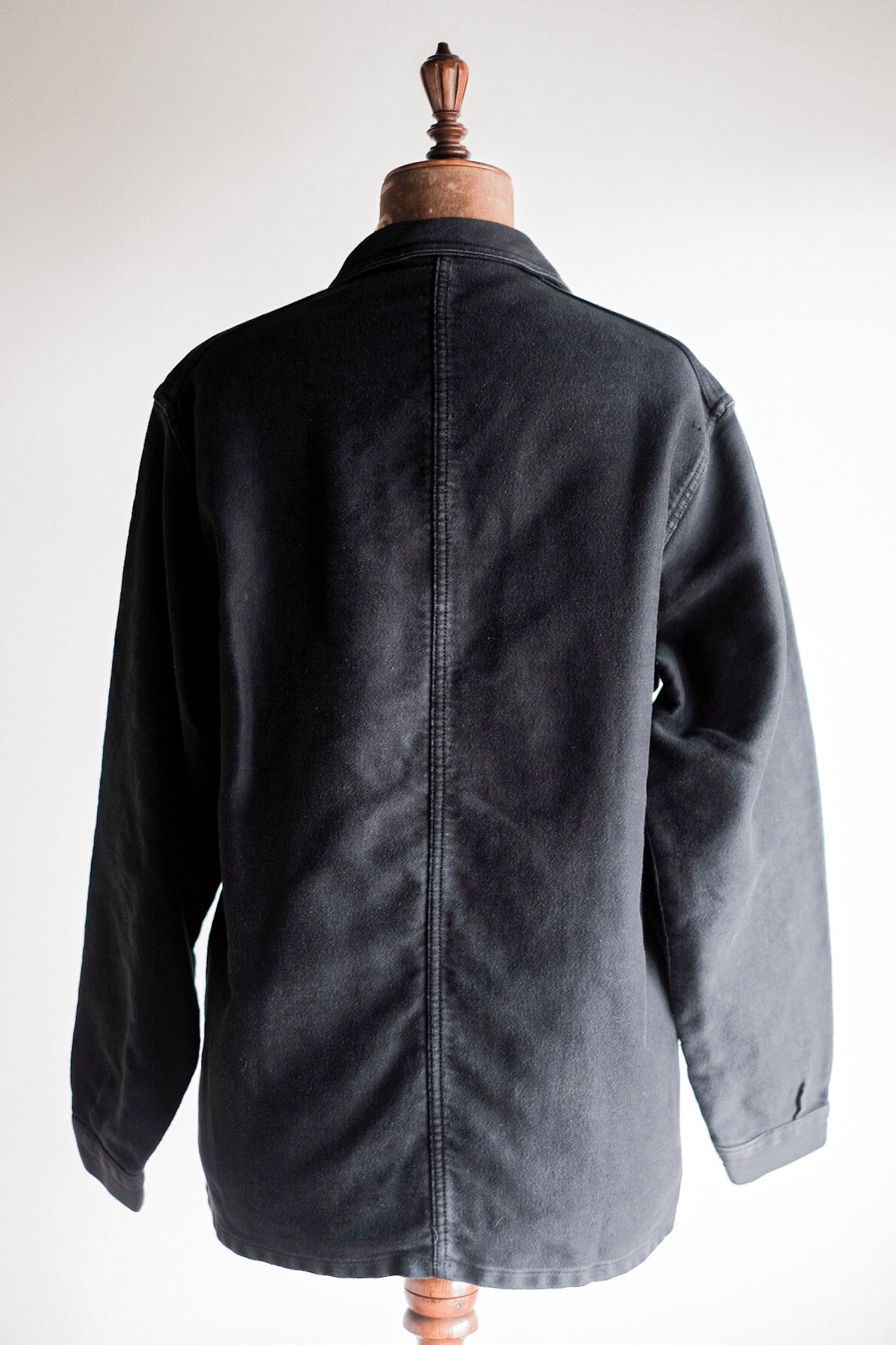 [~ 50 년대] 프랑스 빈티지 블랙 몰스 피부 작업 재킷