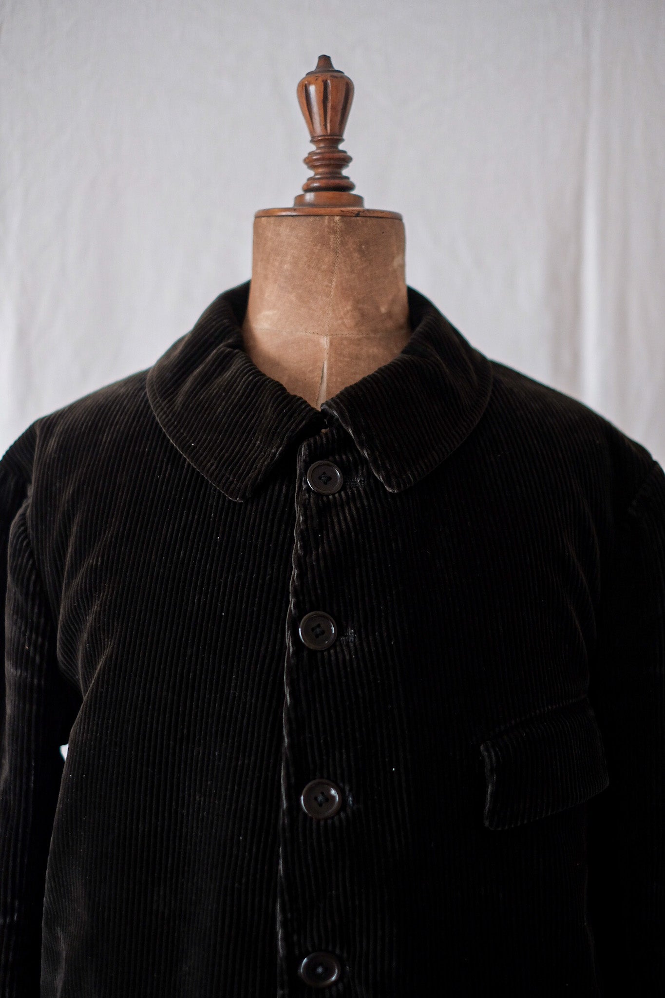 [〜30年代]法國復古深棕色燈芯絨工作夾克“ Adolphe Lafont”