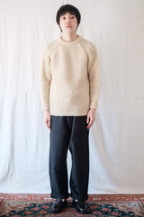 【~40's】French Vintage Black Moleskin Work Pants "Dead Stock"