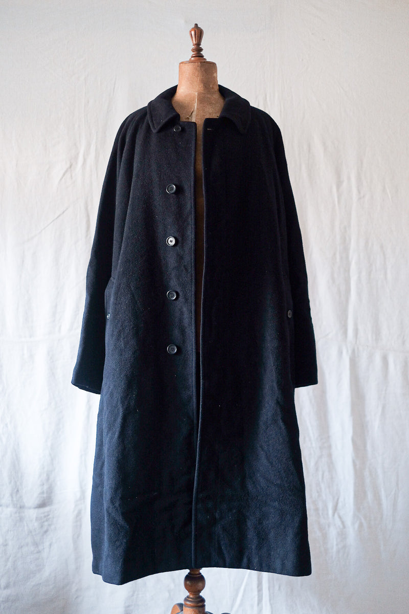 80's] Vintage Burberry's Single Raglan Balmacaan Coat 