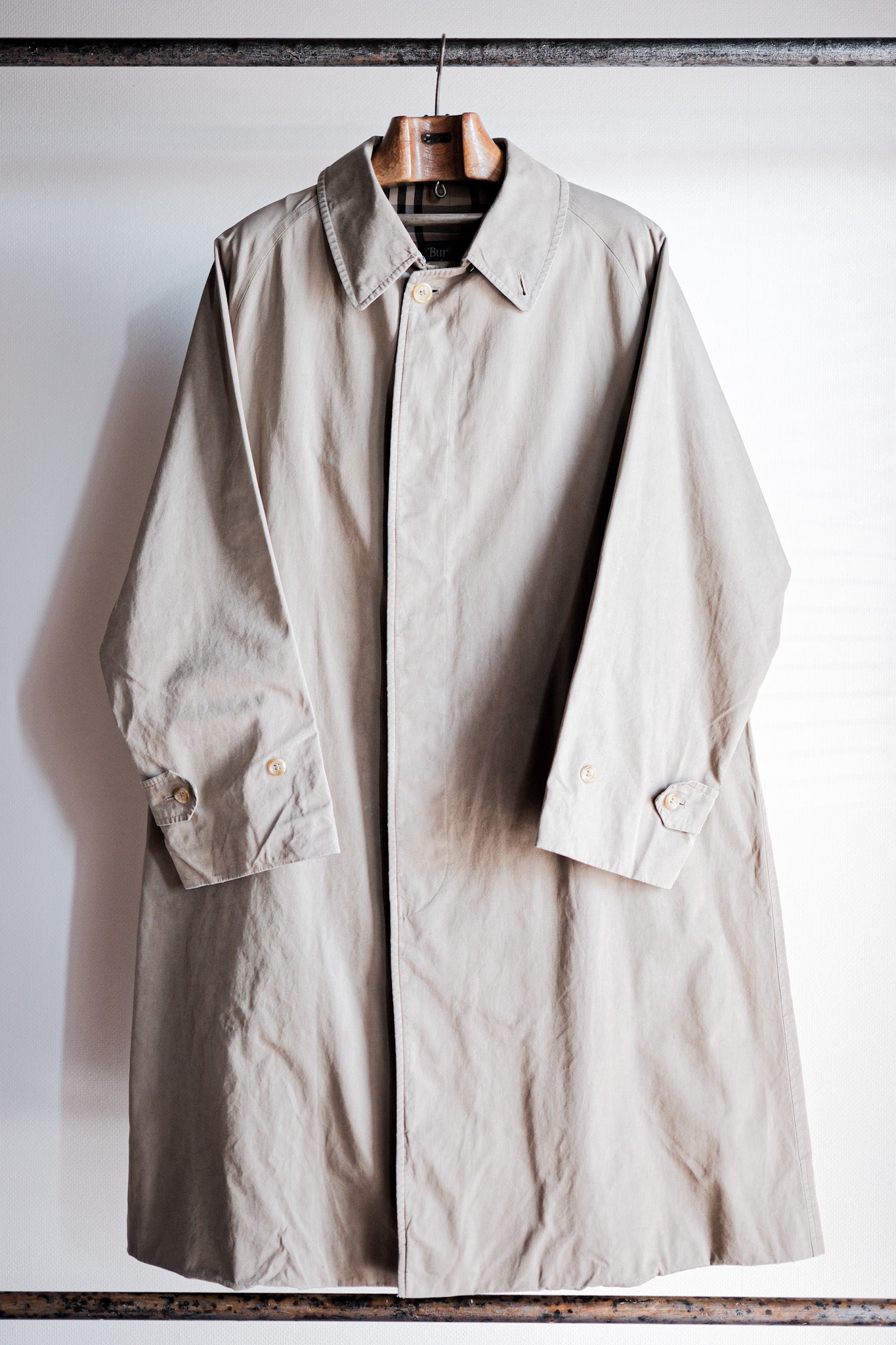 ［~80's］Vintage Burberry's Single Raglan Balmacaan Coat C100 Size.48REG