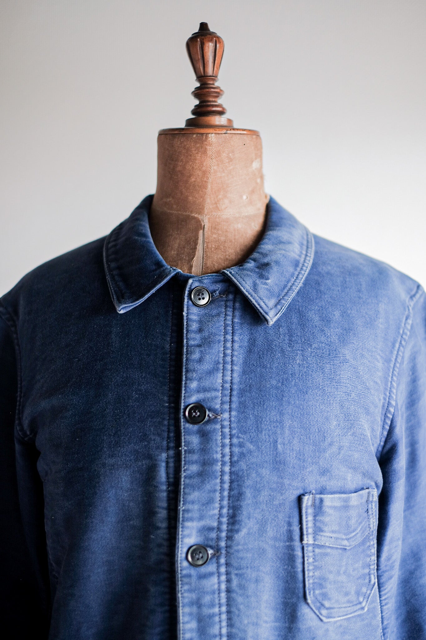 ［~40's］French Vintage Blue Moleskin Work Jacket