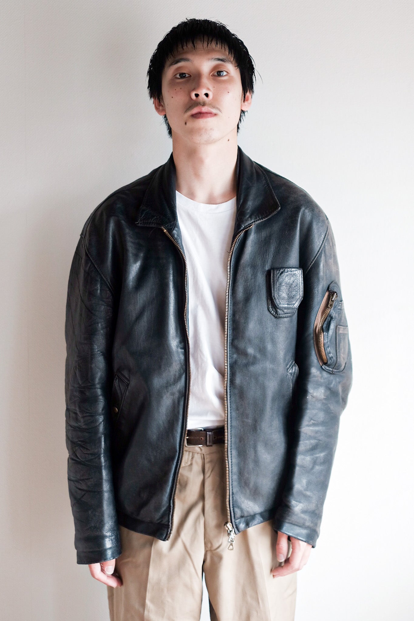 ［~80's］French Air Force Pilot Leather Jacket