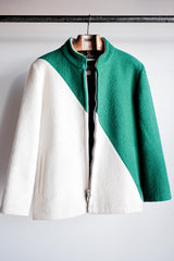 【~60's】British Vintage 2 Tone Wool Jacket "Kerr's"