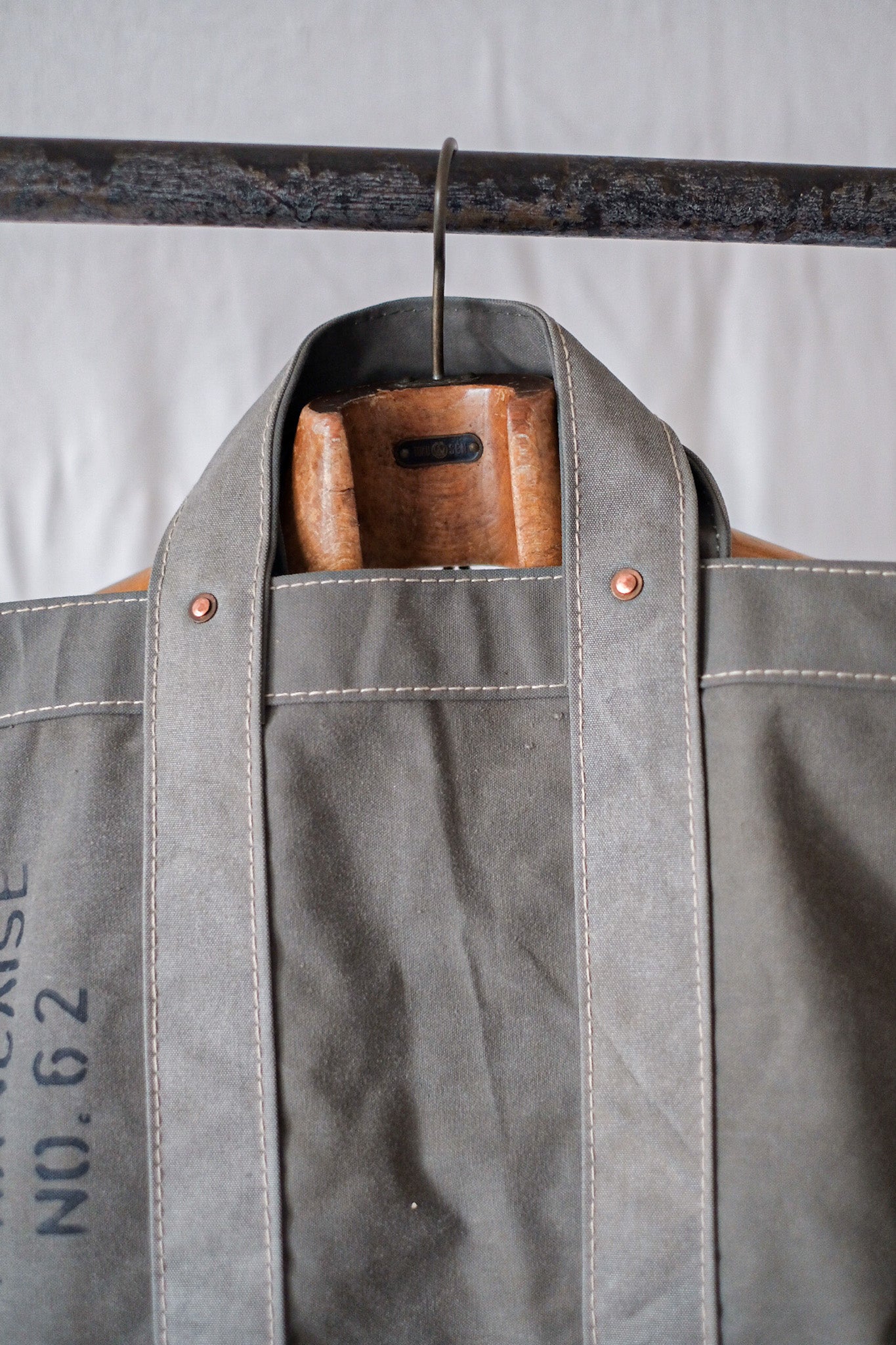[~ 50's] French Army Tote Bag "Tent Fabric"