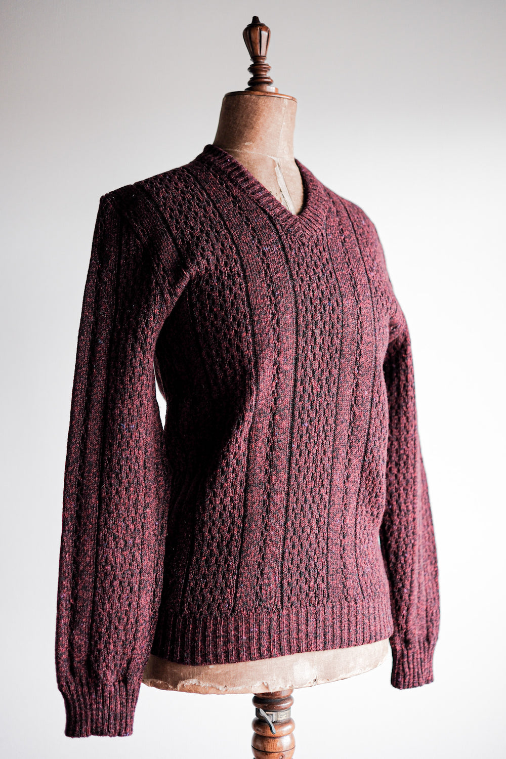 ［~60's］French Vintage V-neck Wool Sweater "Dead Stock"