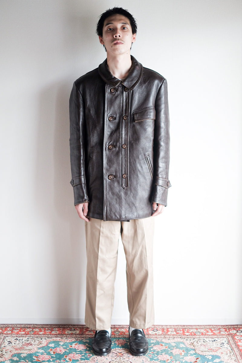 60's】French Vintage Le Corbusier Leather Work Jacket – VIEUX ET