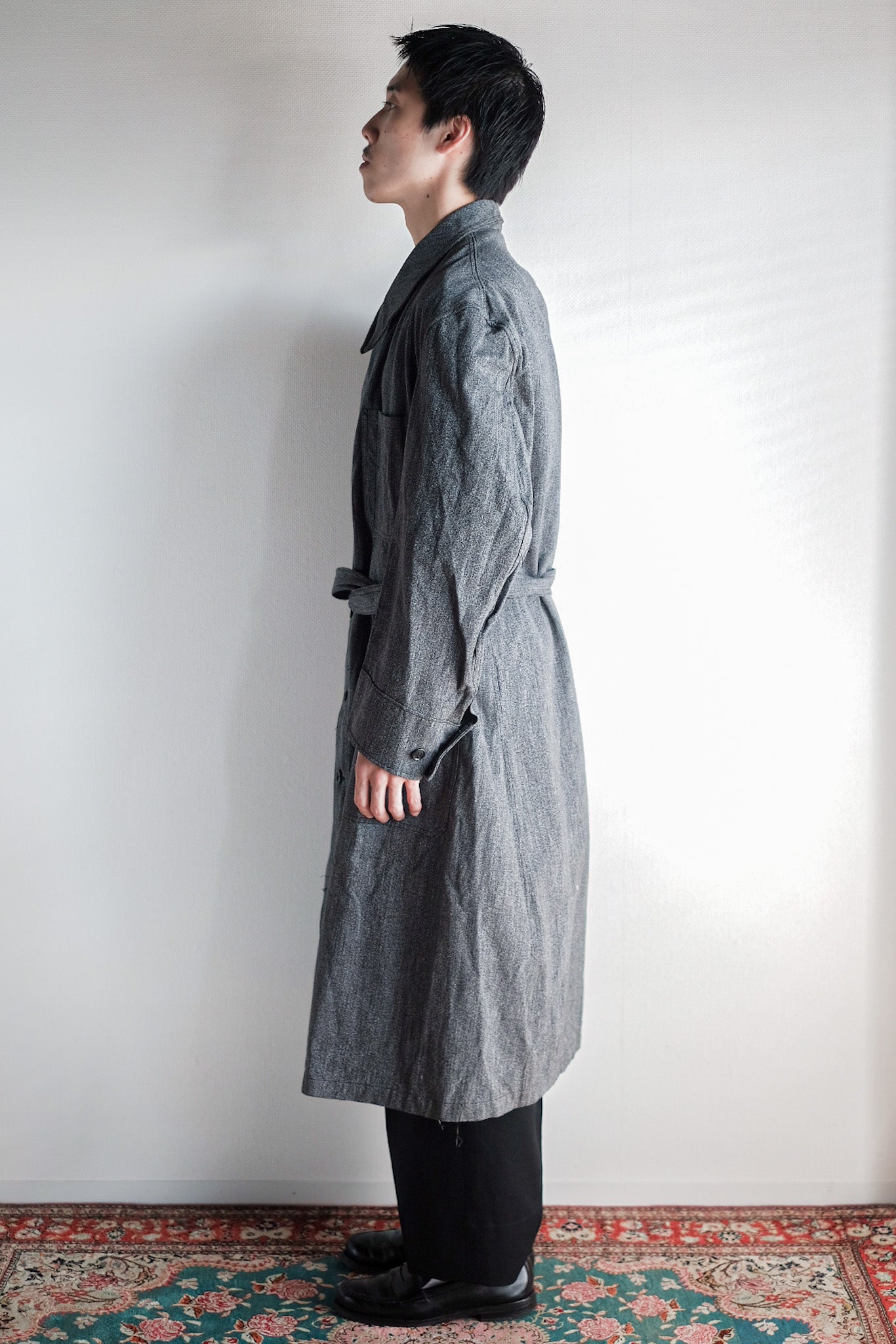 ［~50's］French Vintage PTT Black Chambray Atelier Coat “Dead Stock”