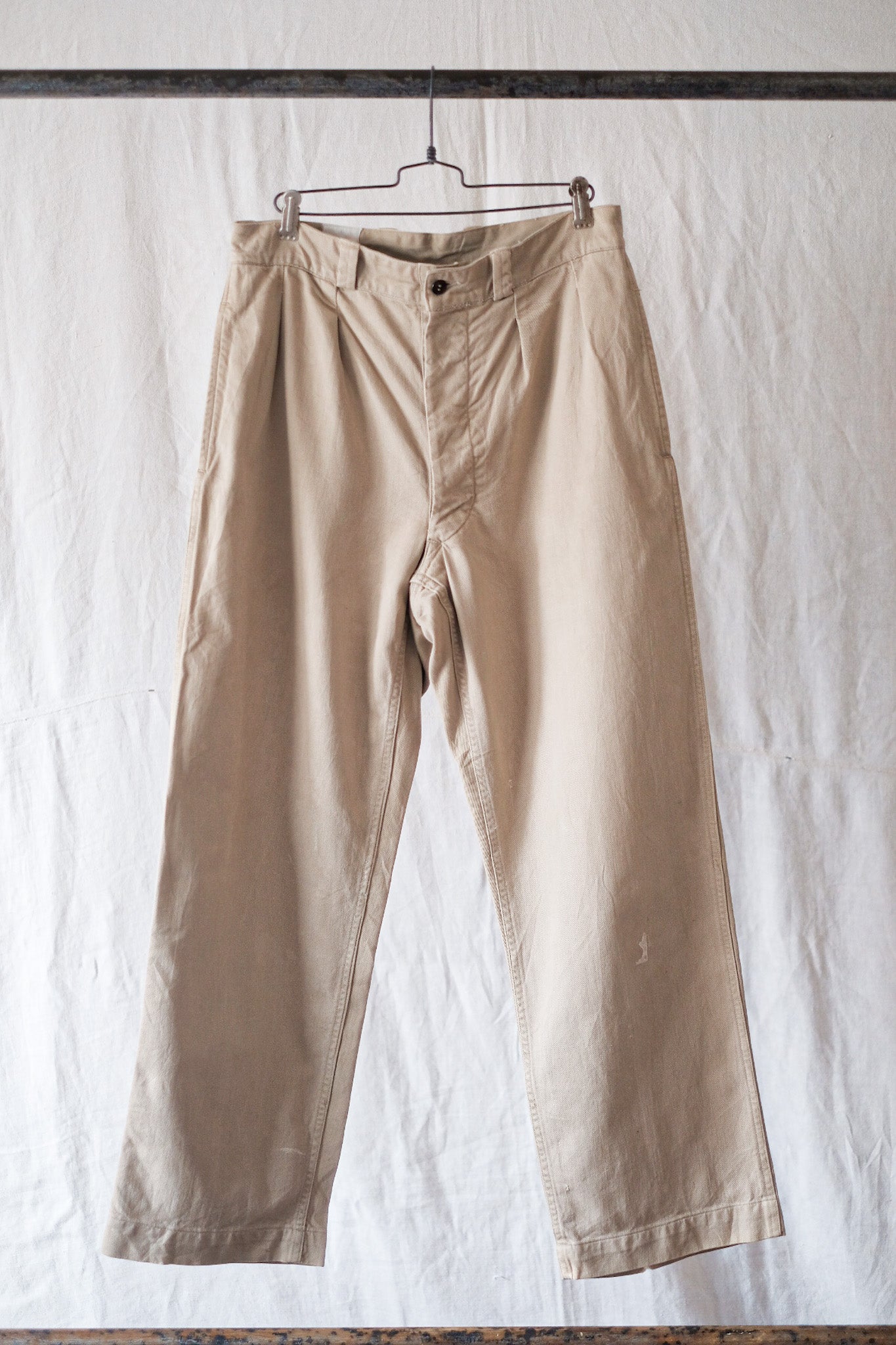 [~ 60's] French Army M52 CHINO TROUSERS SIZE.22