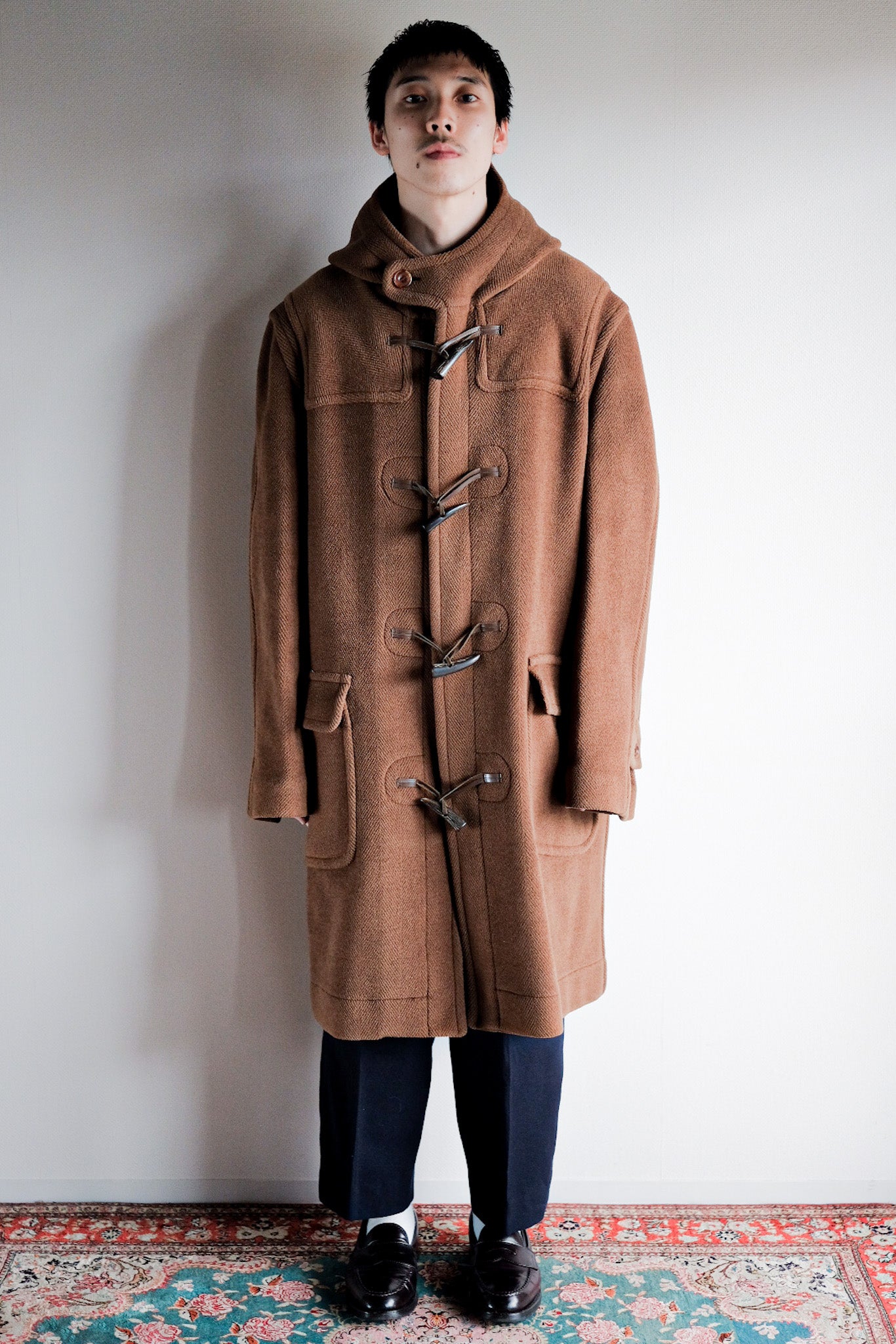 【~90's】Old INVERTERE Wool Duffle Coat "Moorbrook"