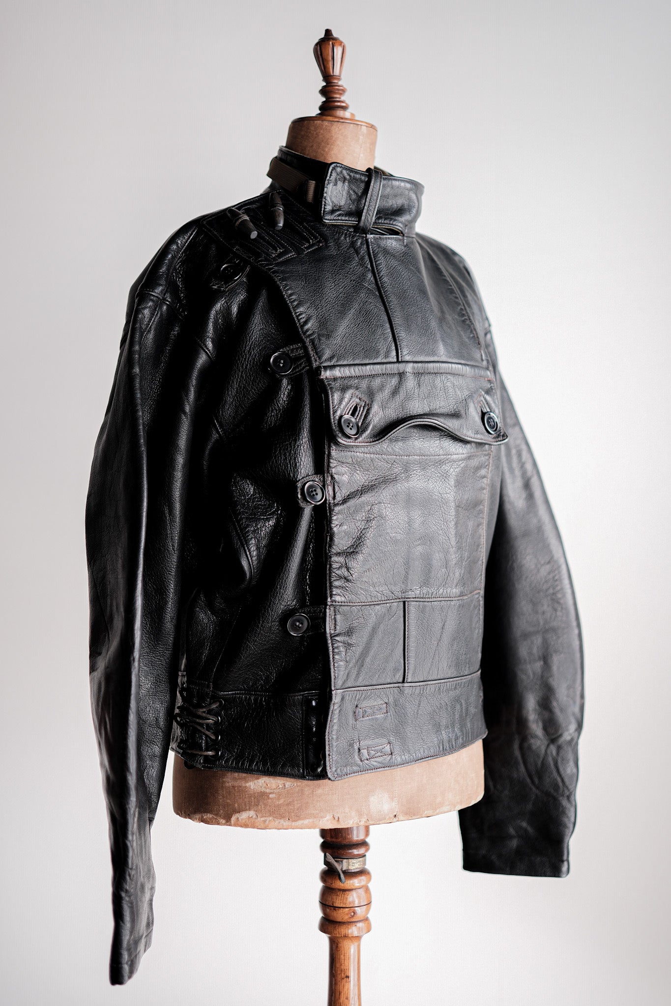 ［~50's］Swedish Army Dispatch Rider Leather Motorcycle Jacket