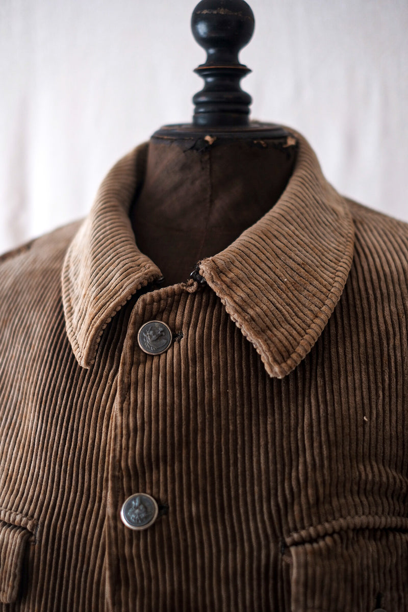 [~ 30's] แจ็คเก็ต Gamekeeper Gamekeeper ของ French Vintage Brown