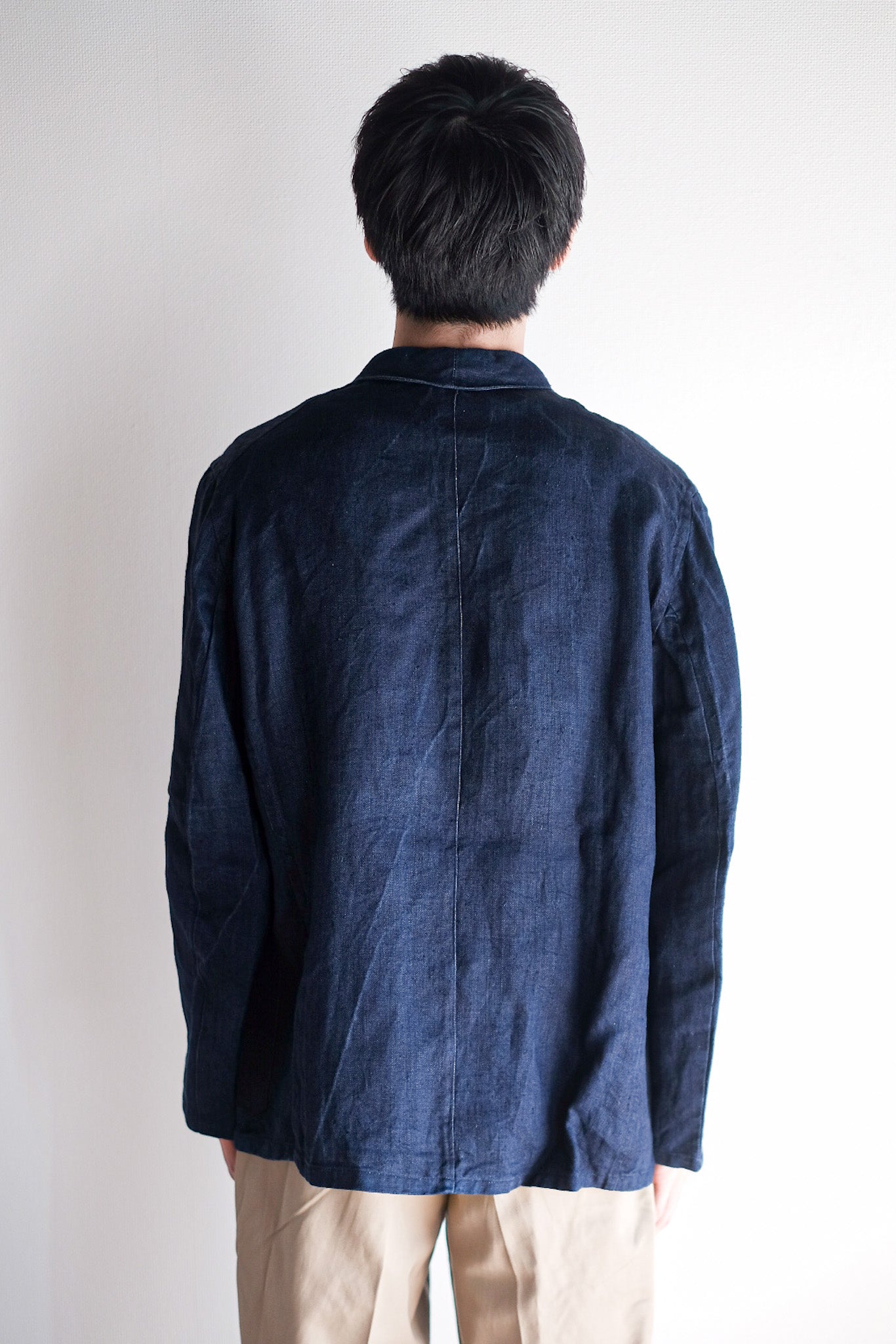 ［~40's］French Vintage Indigo HBT Linen Work Jacket