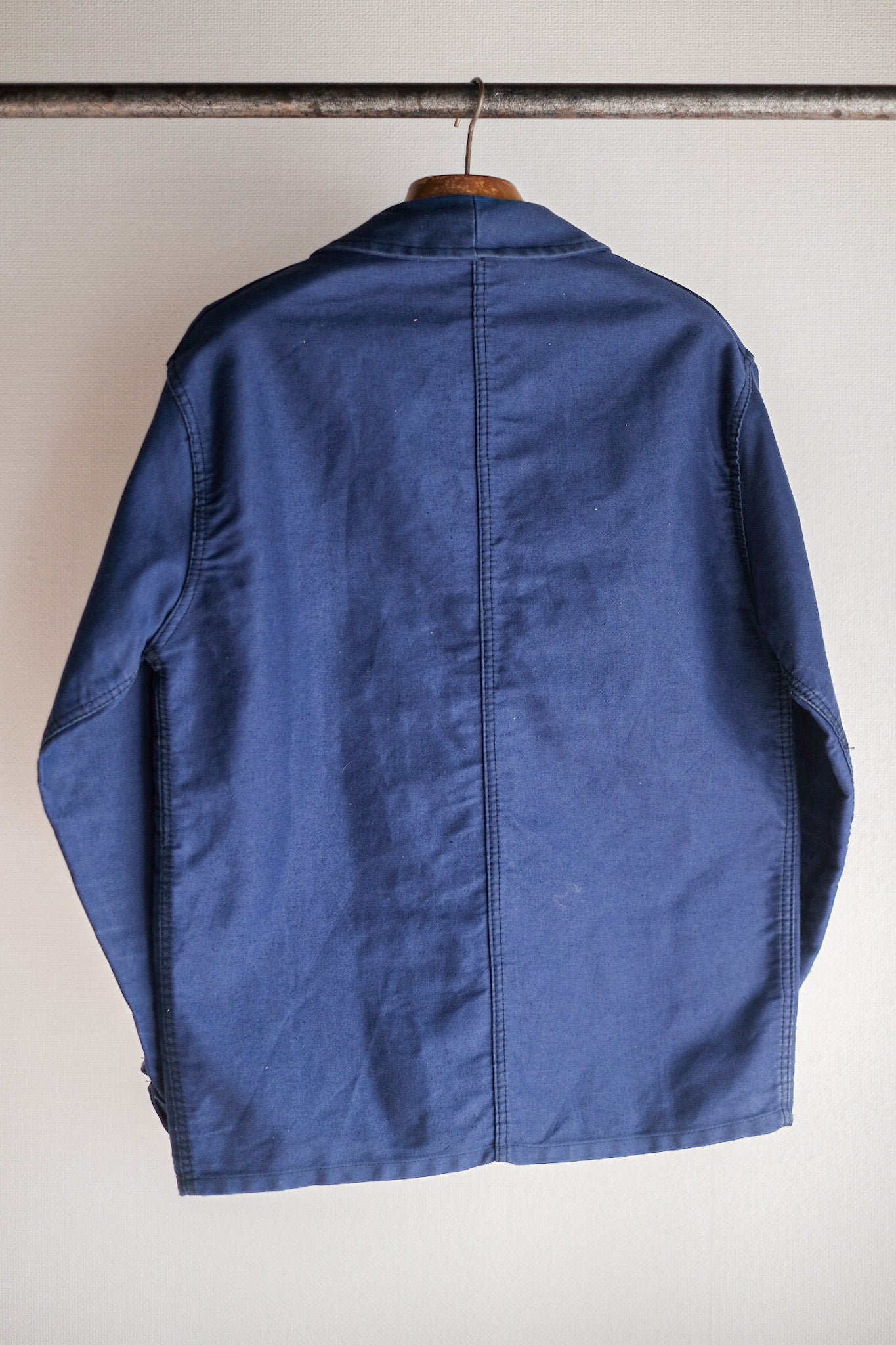 【~60's】French Vintage Blue Moleskin Work Jacket "4 Buttons"