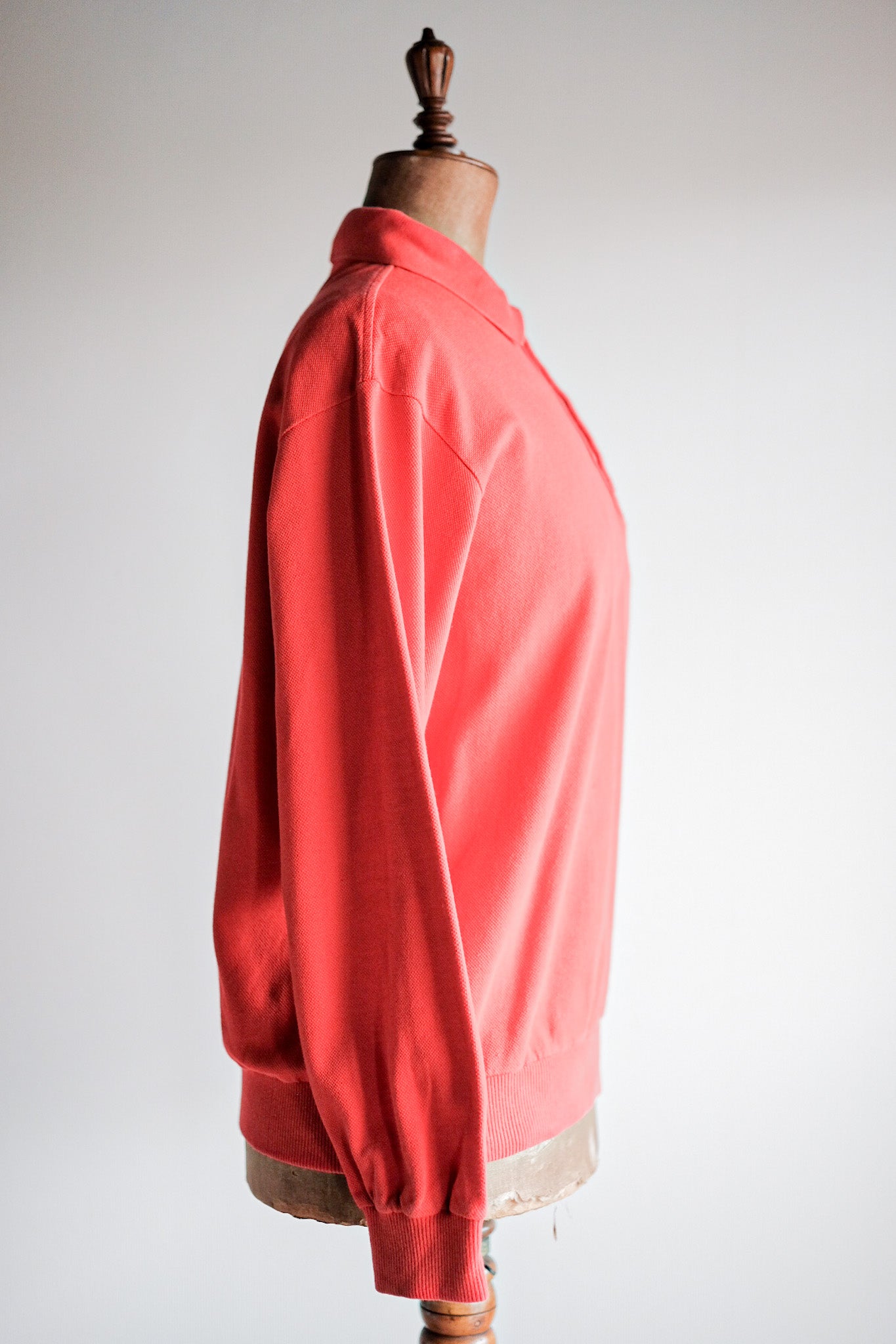［~70's］CHEMISE LACOSTE L/S Polo Sweatshirt Size.4 "Orange"