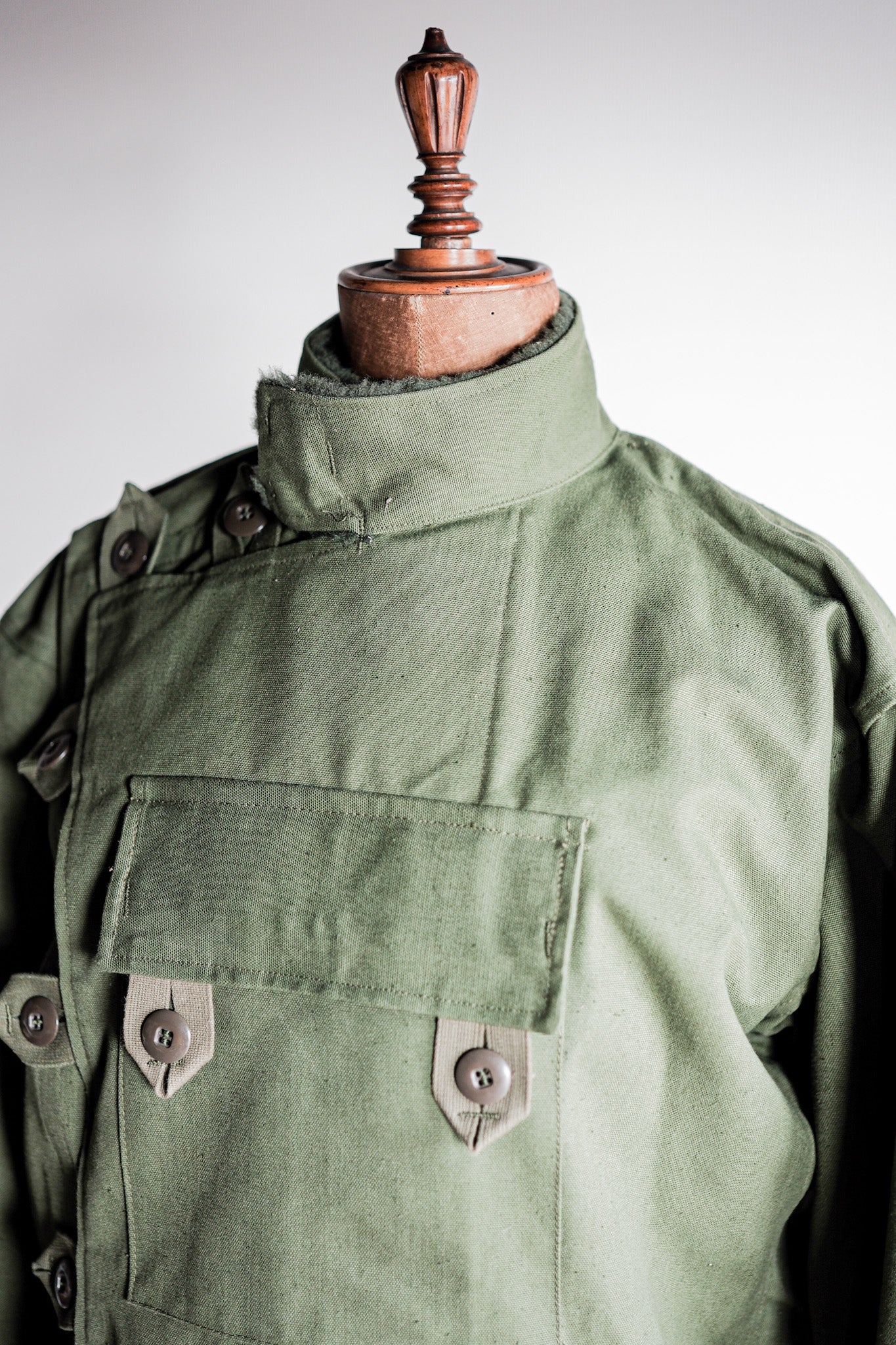 【~60's】Swedish Army Dispatch Rider Motorcycle Jacket With Liner Size.C48 "Dead Stock"
