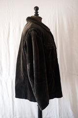 【~30's】French Vintage Dark Brown Corduroy Gamekeeper Hunting Jacket