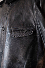 [~ 20's] แจ็คเก็ตหนัง le Corbusier French Vintage "Adolphe Lafont"