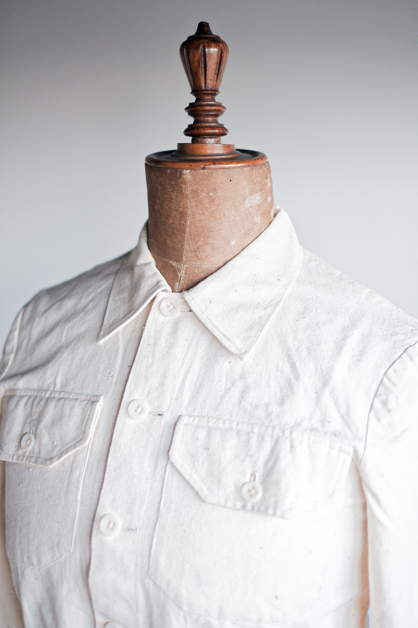 ［~30's］French Vintage Natural Cotton Summer Jacket "Dead Stock"