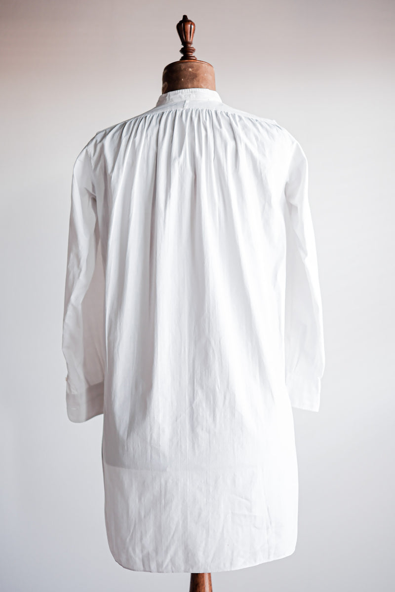 30's】French Vintage Cotton Dress Shirt 