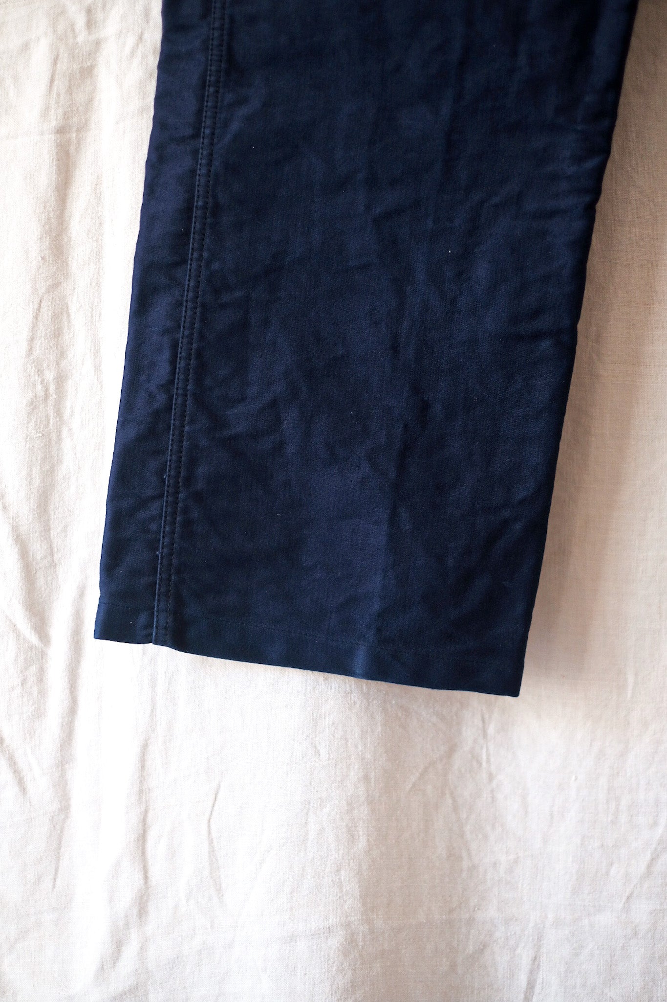 [~ 40's] French Vintage Blue Moleskin Work Pants "Dead Stock"