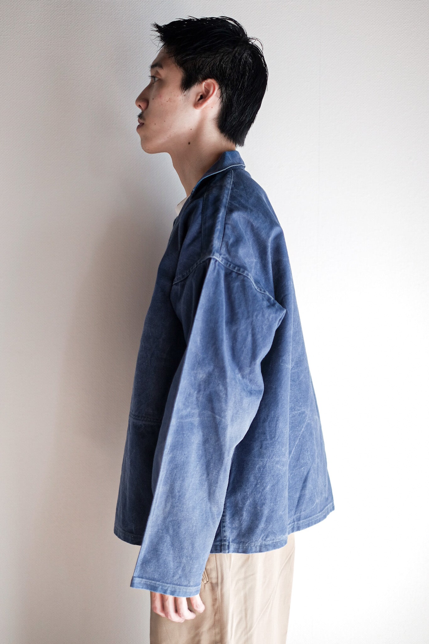 【~50's】French Vintage Indigo Metis Fisherman Smock