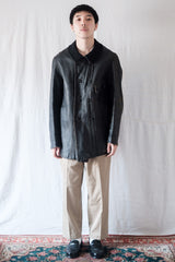 [~ 40's] แจ็คเก็ตหนัง le Corbusier French Vintage Jacket "Collar Wool"