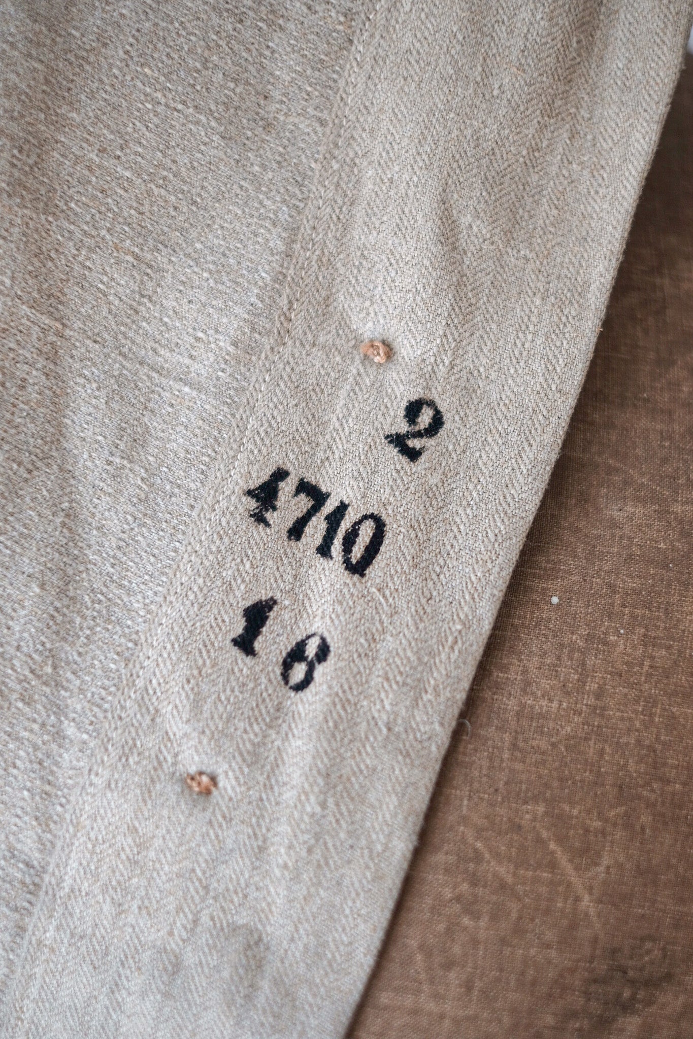 10's] French Army WW1 Linen HBT Bourgeron Jacket