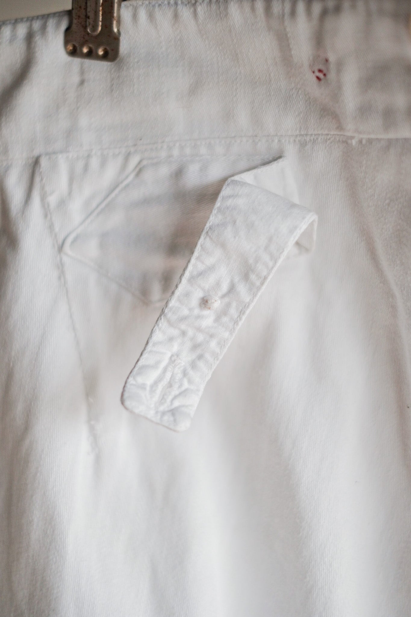［~30's］French Navy White Cotton Trousers