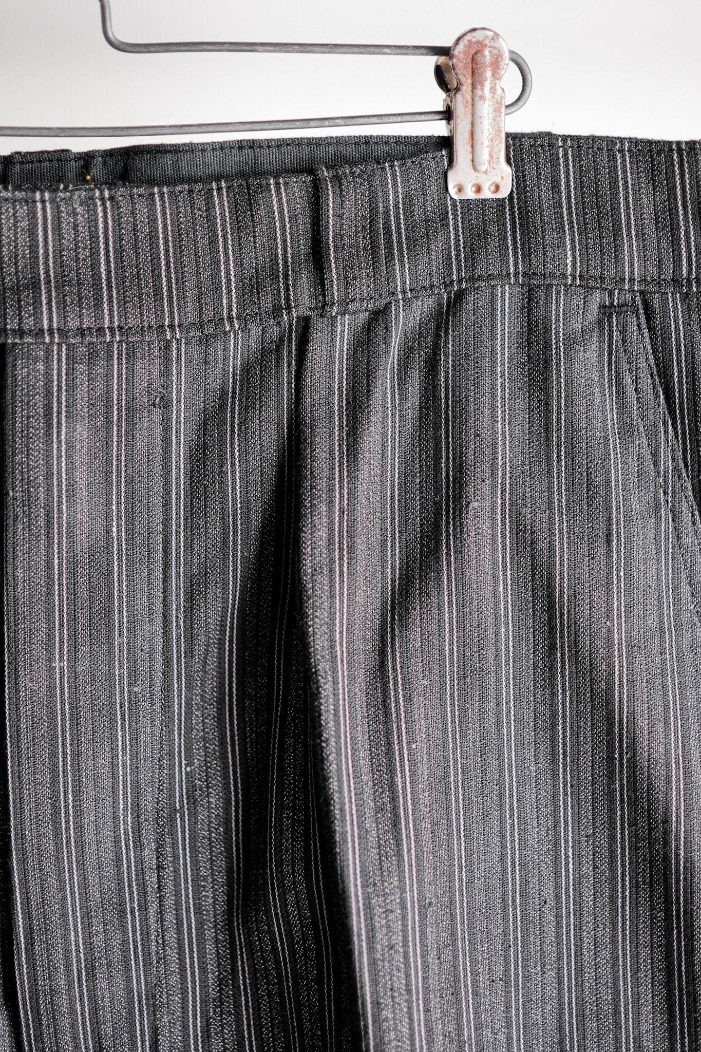 ［~50's］French Vintage Cotton Striped Work Pants "CREPIER" "Dead Stock"
