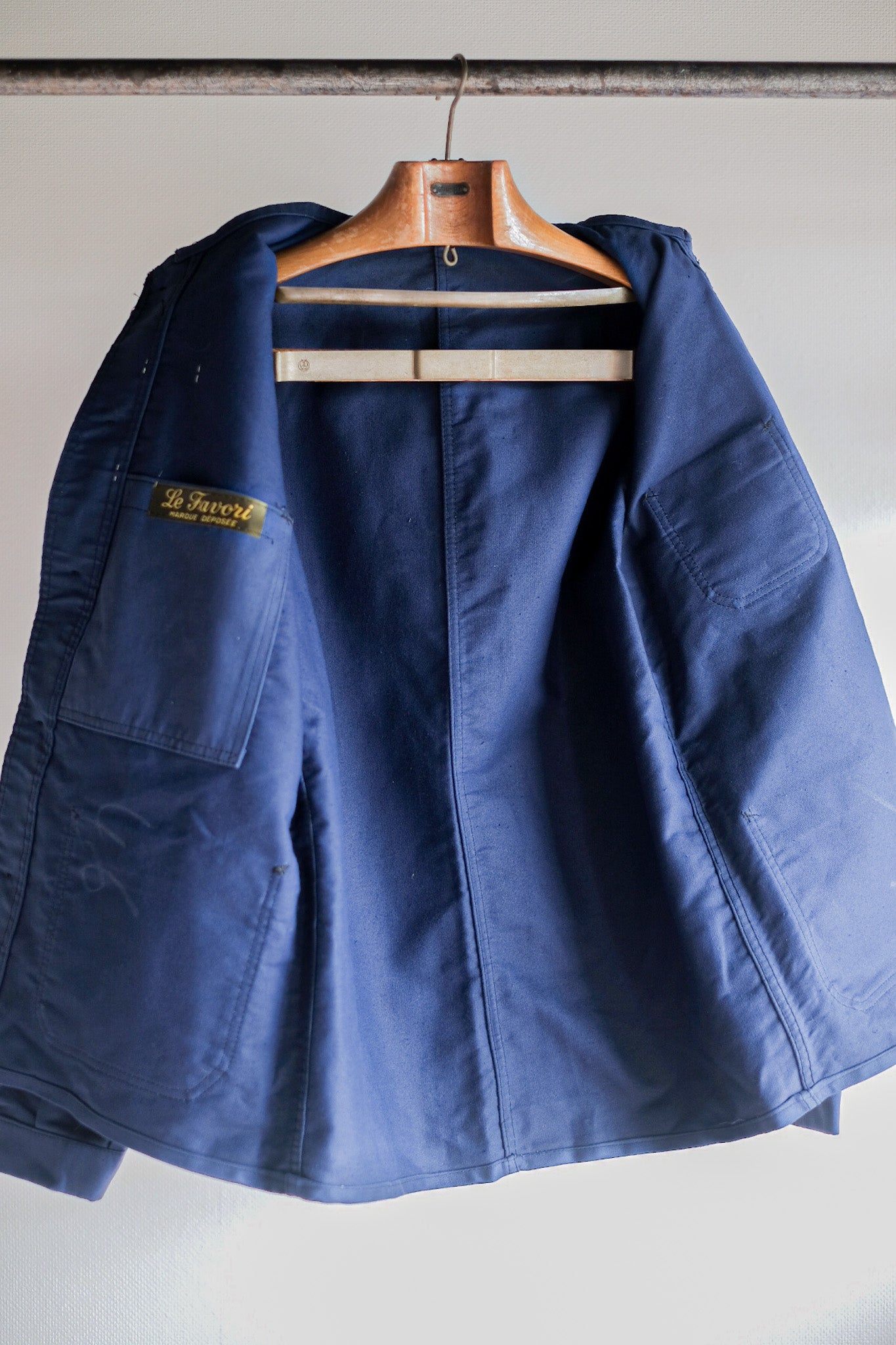 ［~50's］French Vintage Blue Moleskin Work Jacket "Dead Stock"