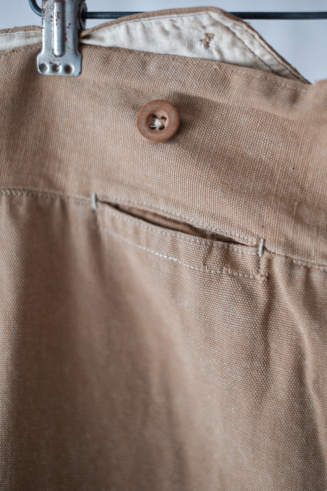 [~ 40's] Pantalon de travail en coton brun vintage français