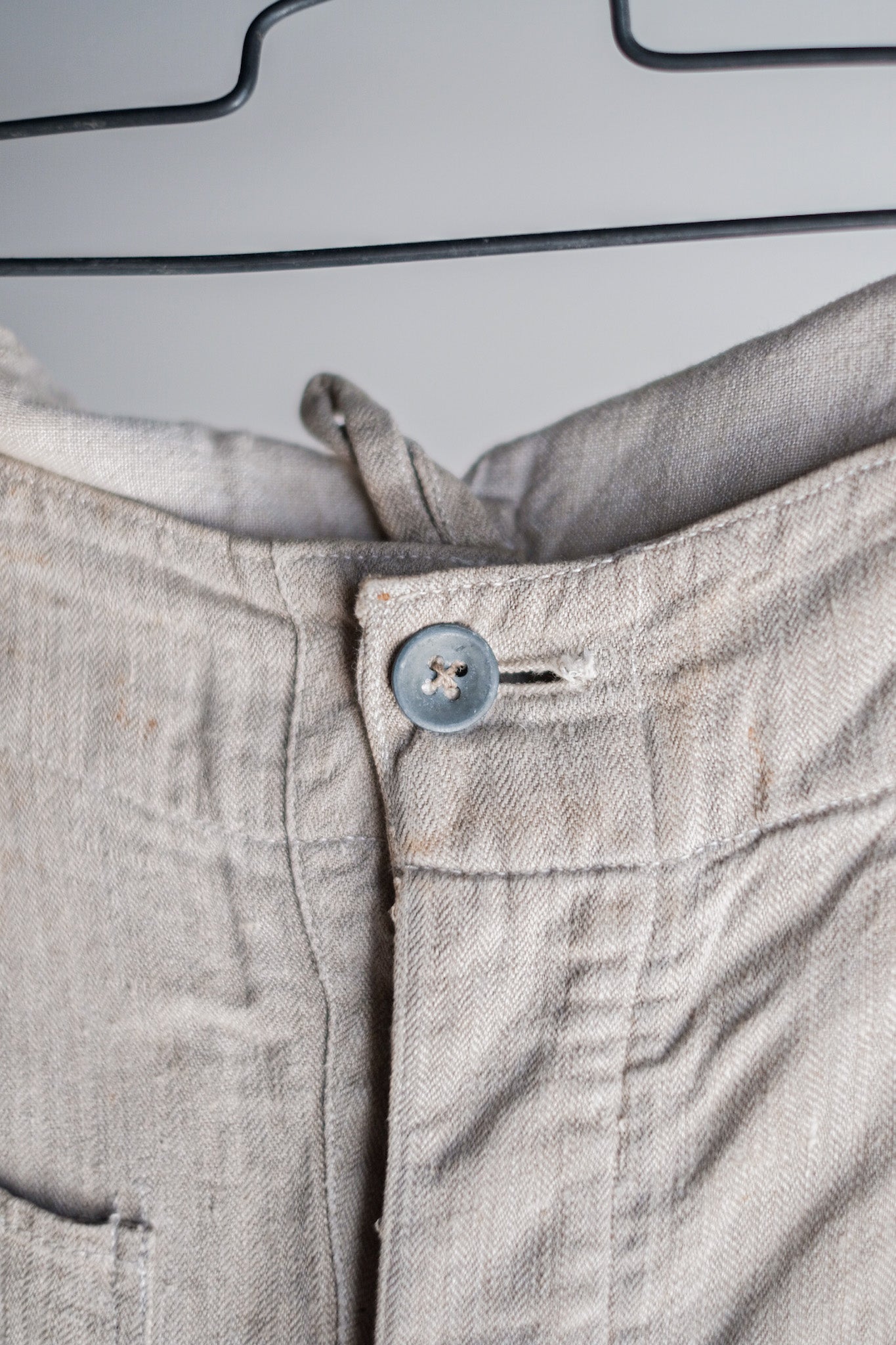 ［~40's］WW2 German Army Drillich HBT Linen Trousers