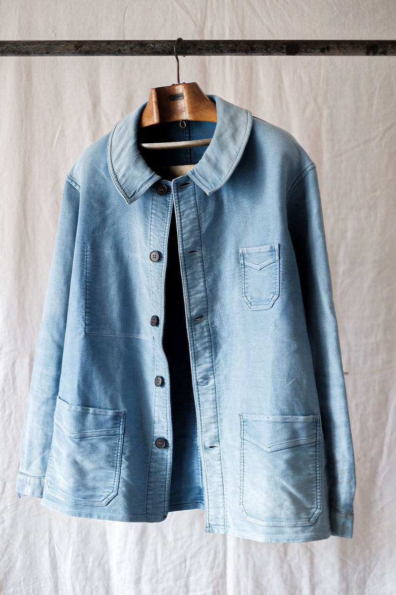 [~ 40's] แจ็คเก็ตงาน Moleskin ของ French Vintage Blue Work