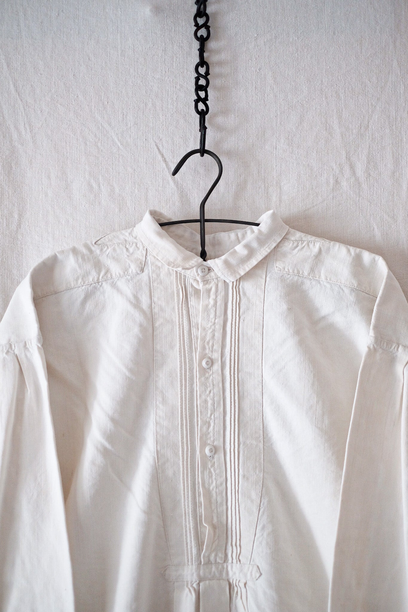[Early 20th C] French Antique Cotton Linen Shirt