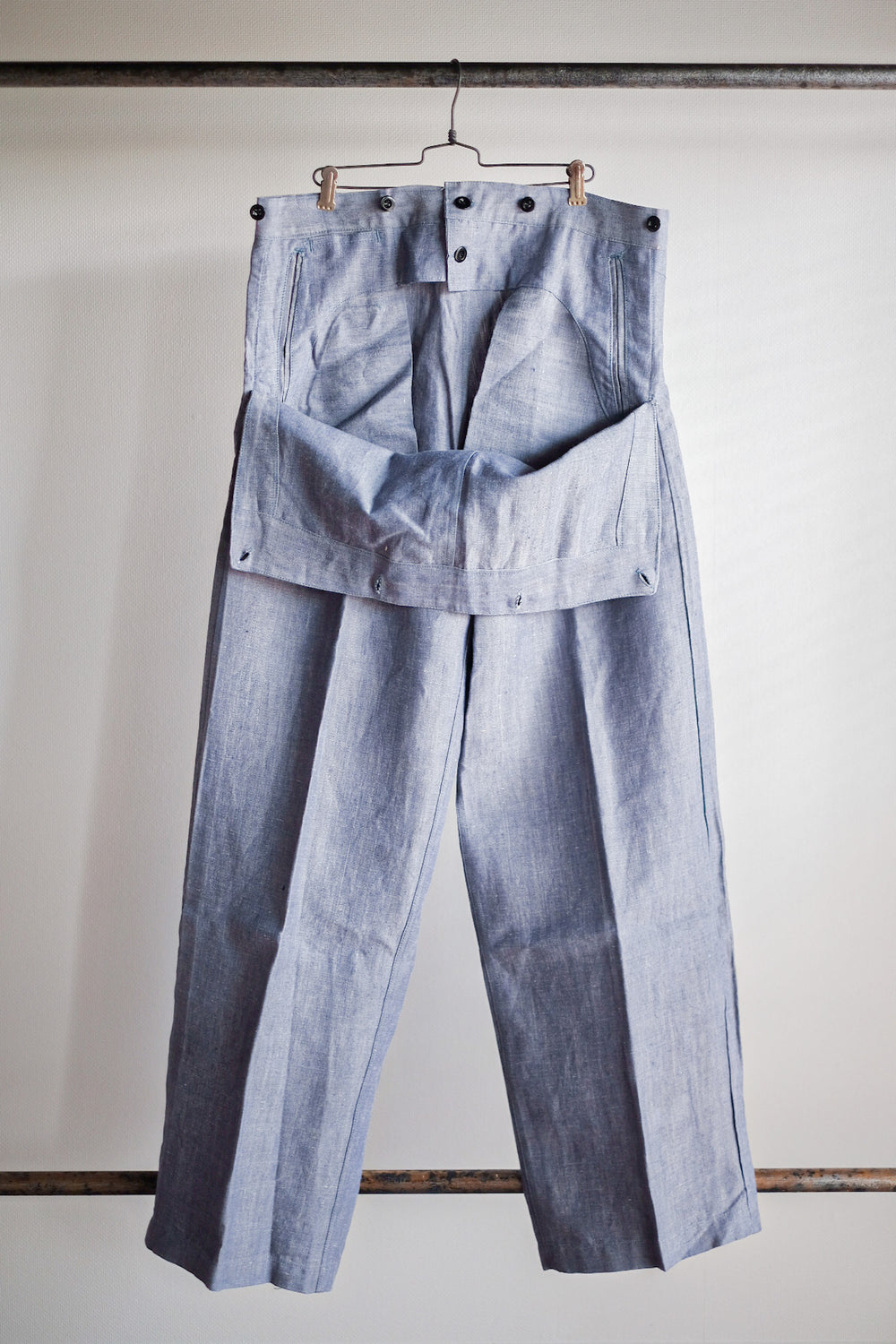 【~50's】French Navy Ramie Linen Sailor Pant "Dead Stock"