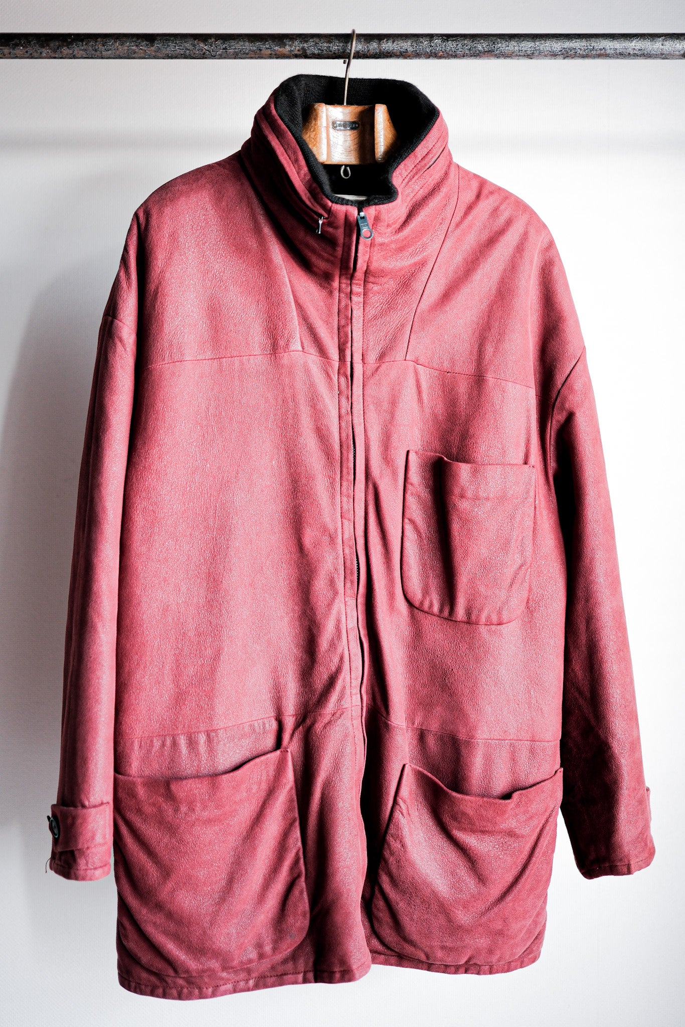 ［~90's］Old SERAPHIN Leather Reverseable Jacket Size.50