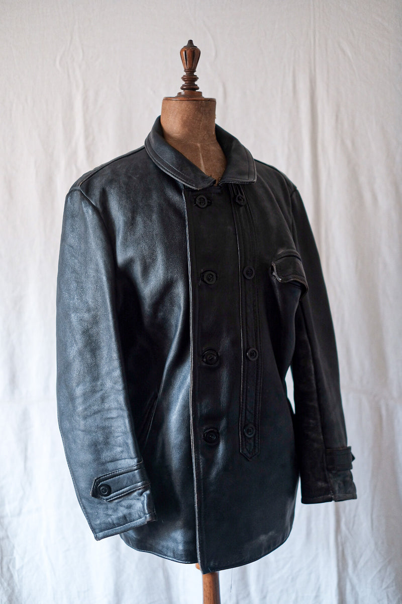 60's】French Vintage Le Corbusier Leather Work Jacket – VIEUX ET