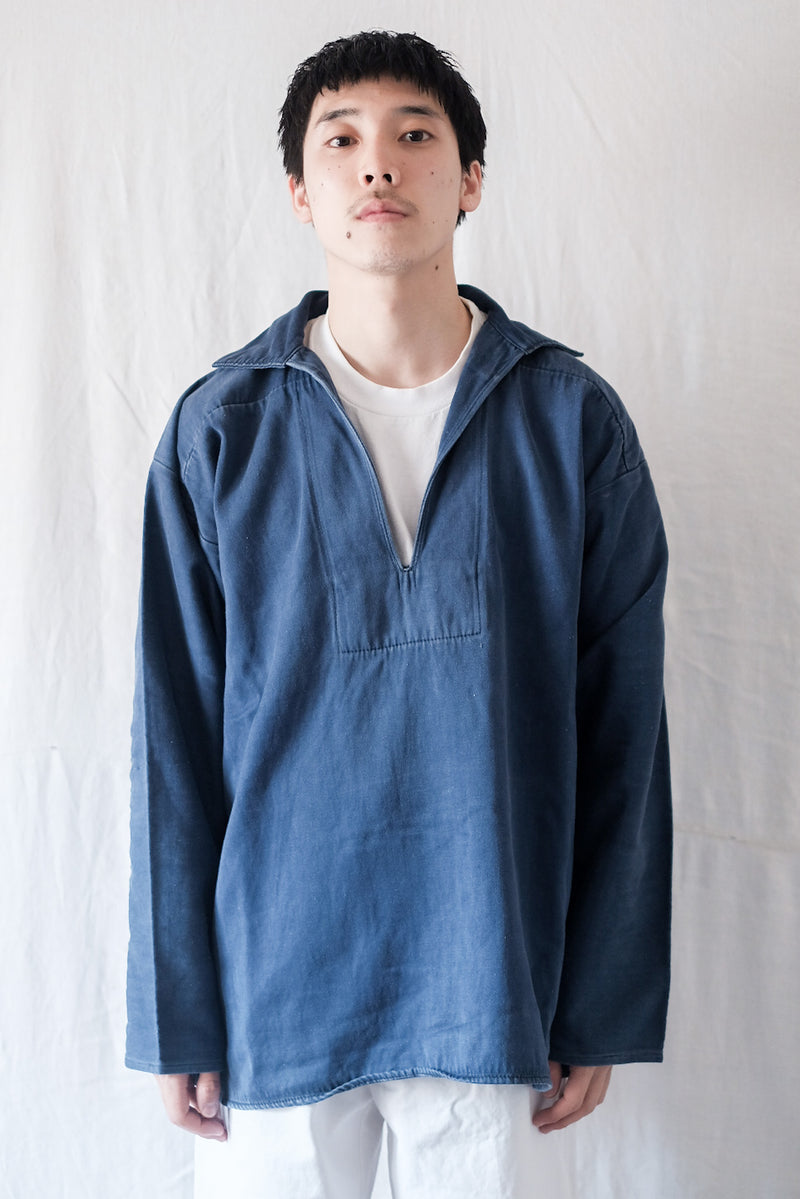 50's] French Vintage Blue Moleskin Fisherman Smock – VIEUX ET NOUVEAU