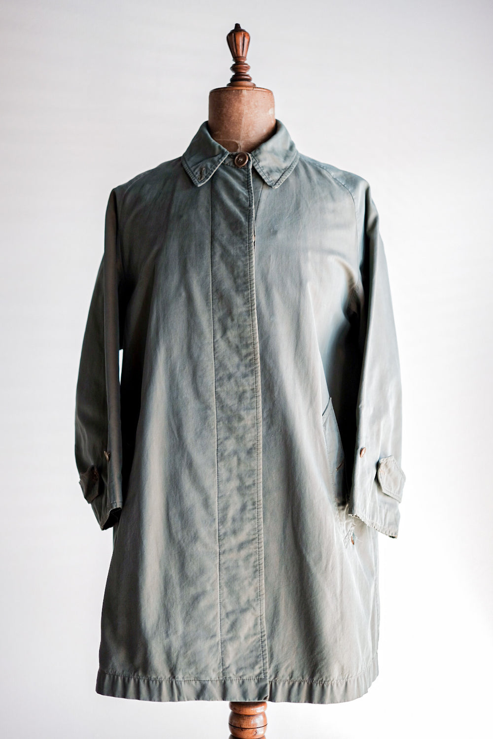 【~50's】Vintage Burberry's Single Raglan Balmacaan Coat C100 "TAMAMUSHI" "Made in France"