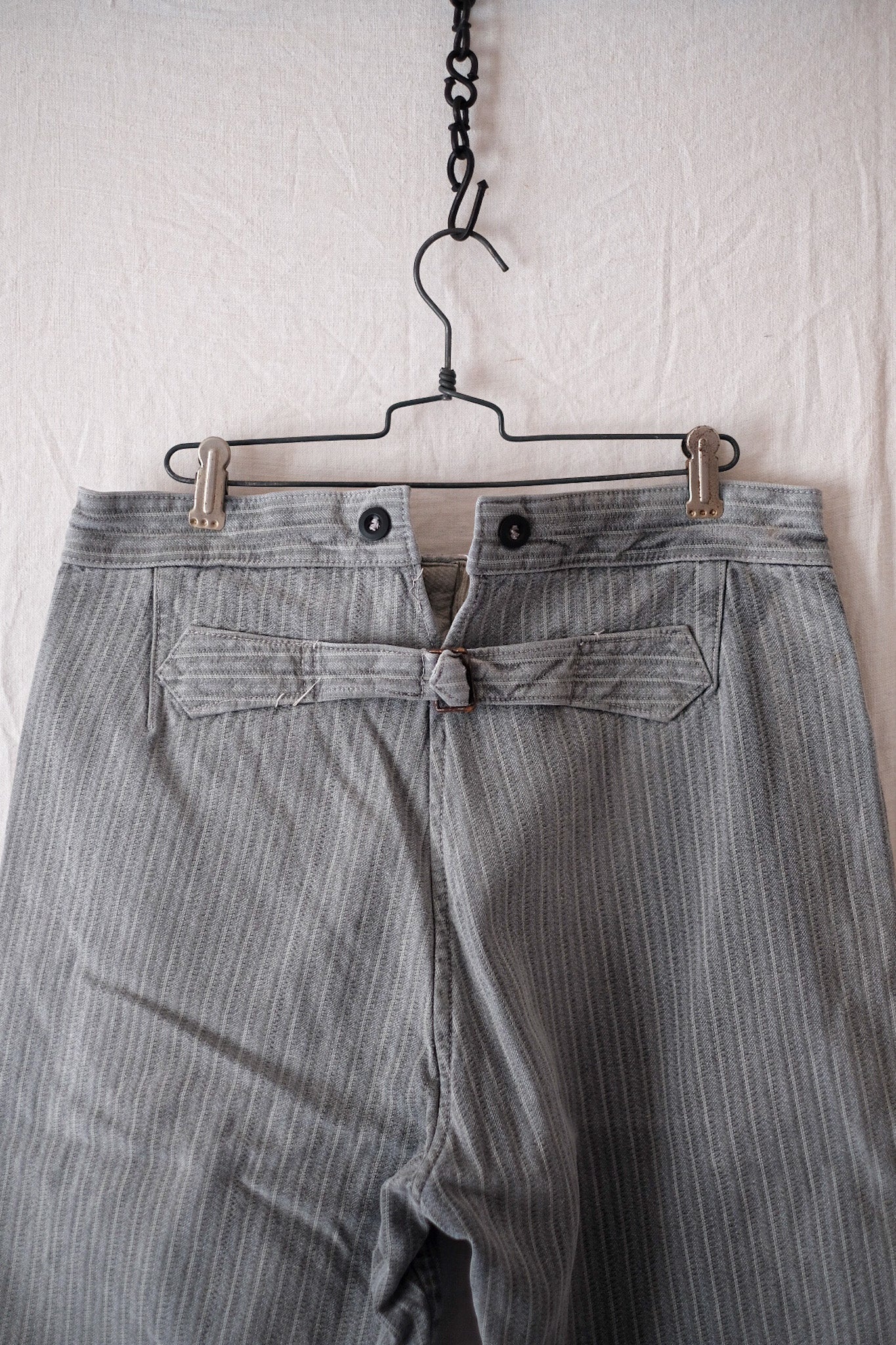 [〜40年代]法國復古棉條條件工作褲