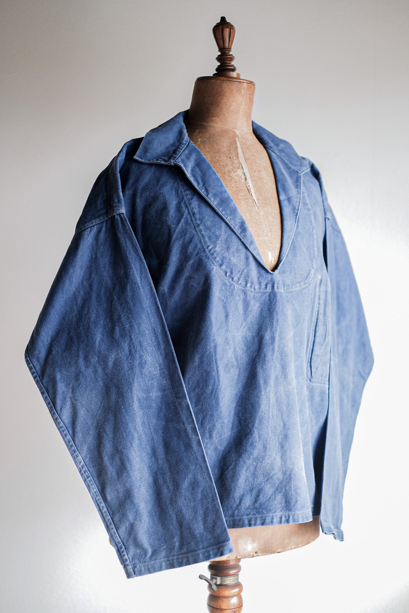 50's】French Vintage Indigo Metis Fisherman Smock