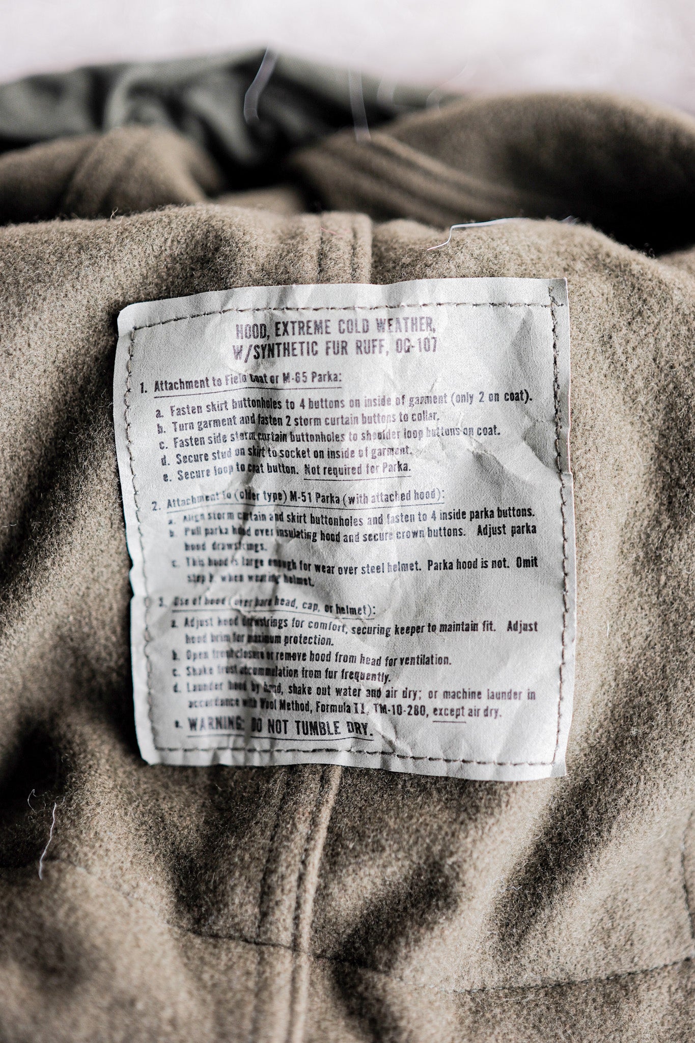 ［~80's］U.S.ARMY M-65 Fishtail Parka Size.LARGE "Full Set"