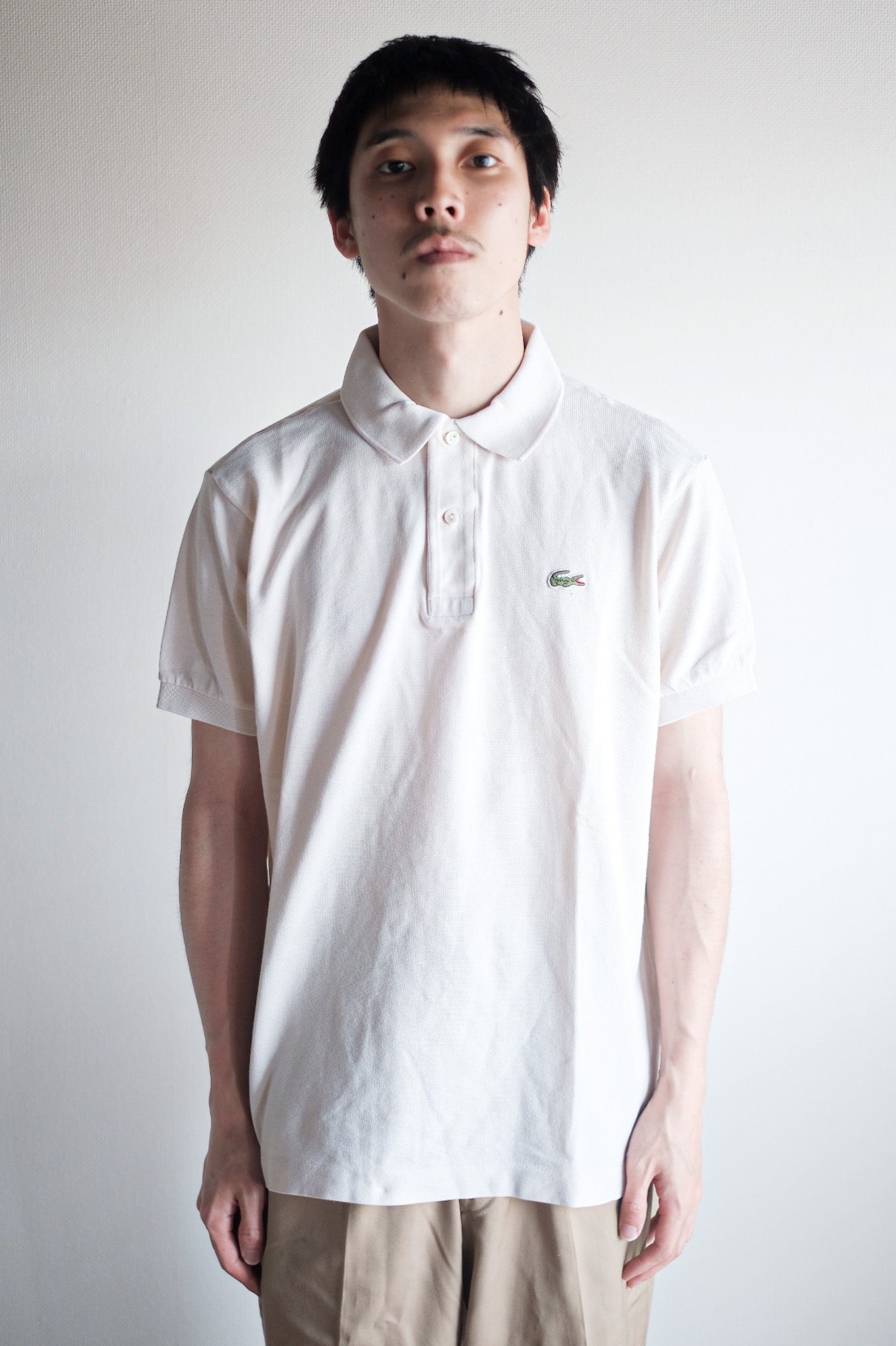 ［~80's］CHEMISE LACOSTE S/S Polo Shirt Size.4 "Ecru"